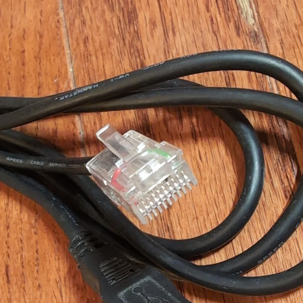 USB to Ethernet RJ-45 Cable Black
